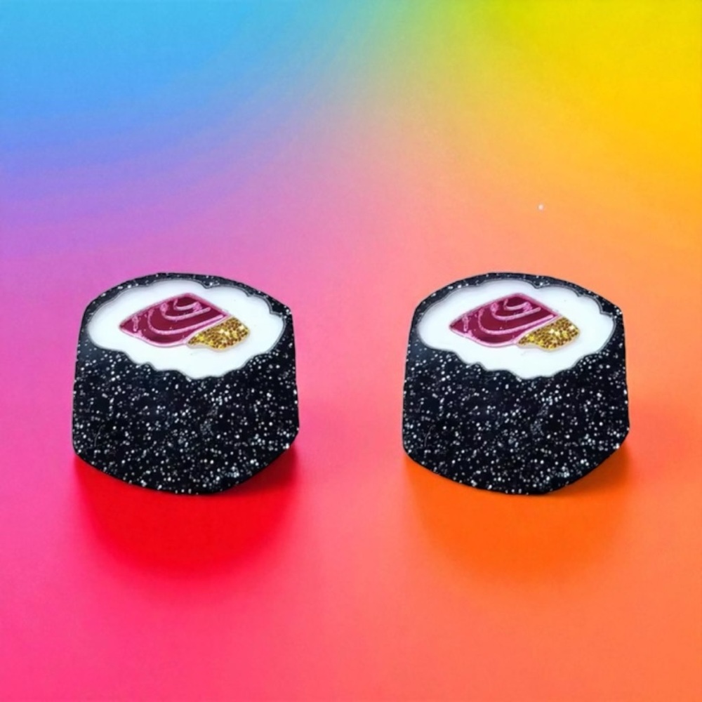 Sushi Acrylic Kitschy Earrings